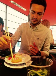 Trying to use chopsticks 